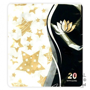 SERVILLETA ESTRELLAS ORO 33X33 x 20